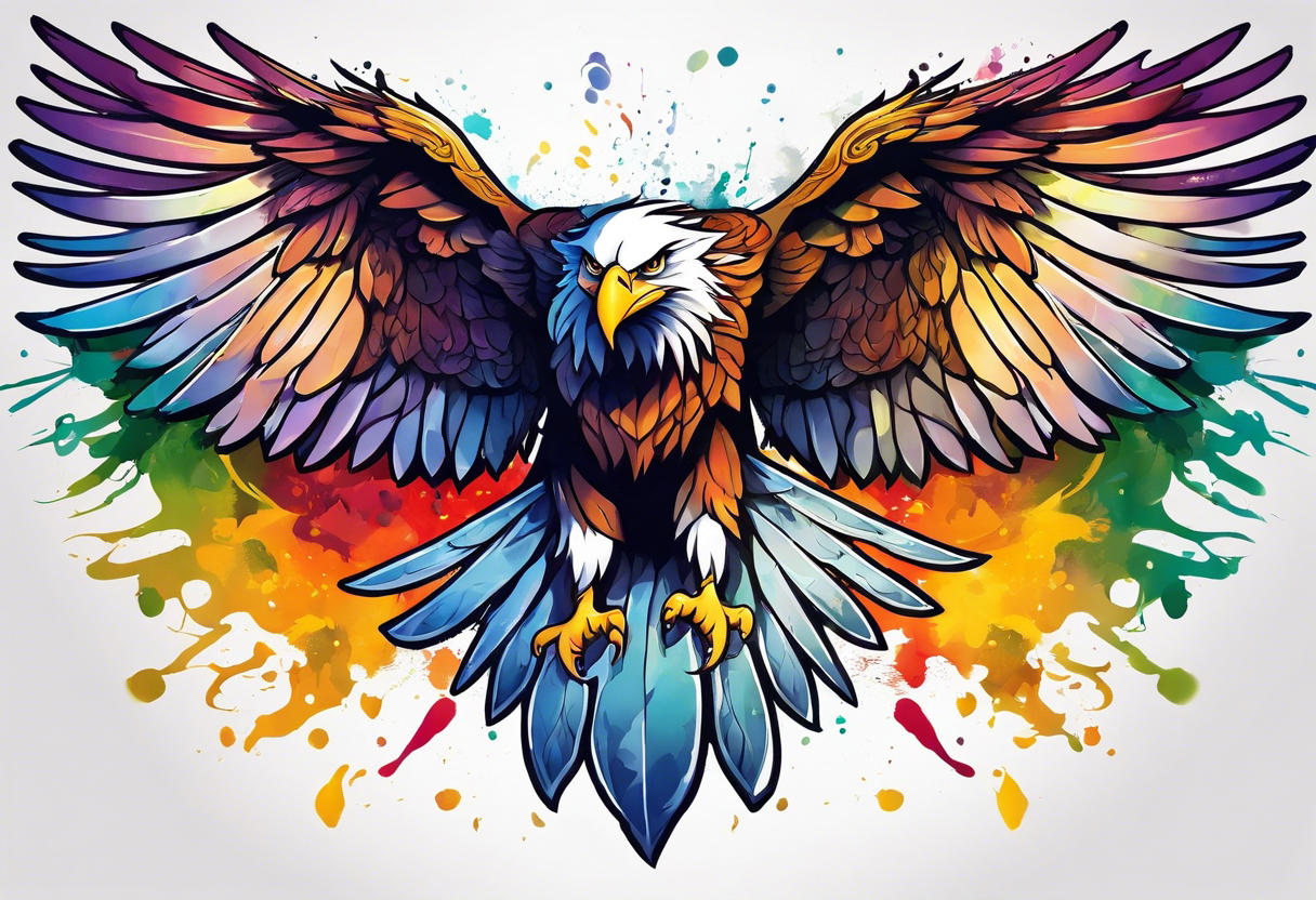 Tattoo Of An Eagle Royalty Free SVG, Cliparts, Vectors, and Stock  Illustration. Image 15125246.