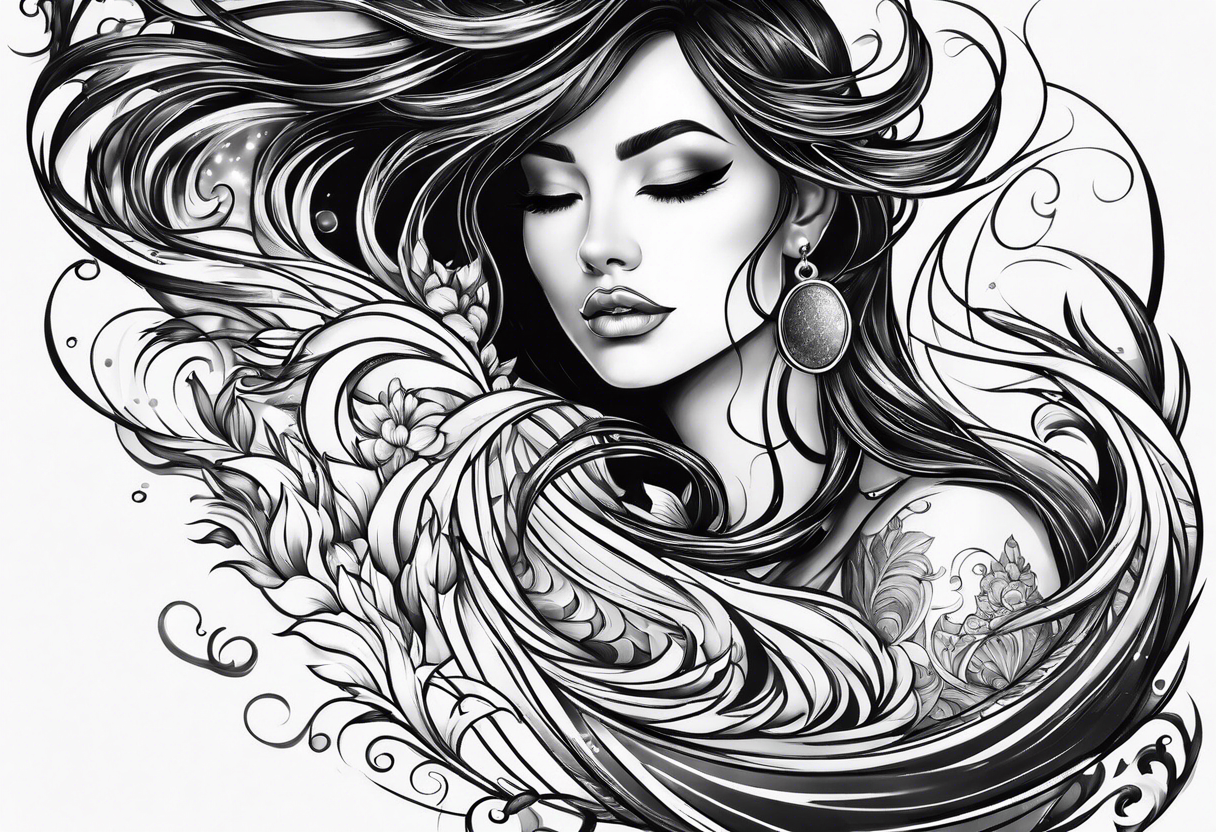 water flowing tattoo idea