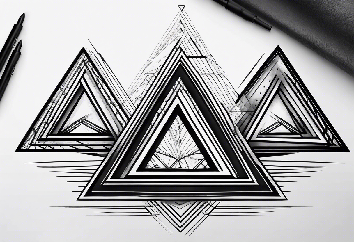 Three overlapping triangles dotwork tattoo triangle 3 monochrome venn |  Hand tattoos, Geometric tattoo, Triangle tattoos