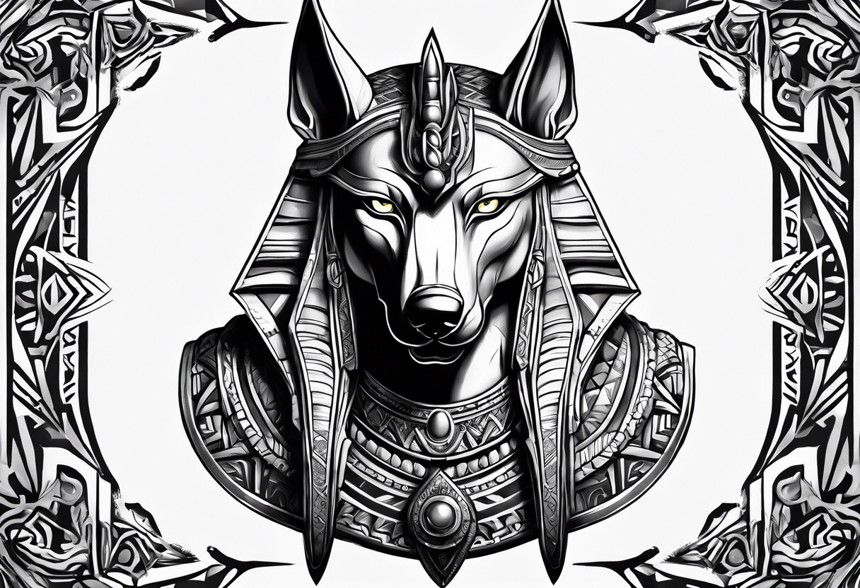 Angry Anubis tattoo idea