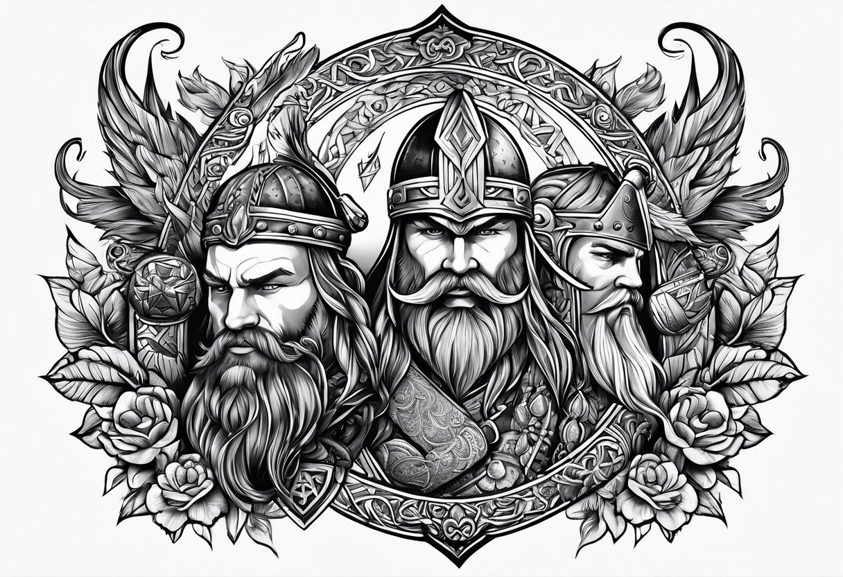 viking friendship tattoo idea tattoo idea