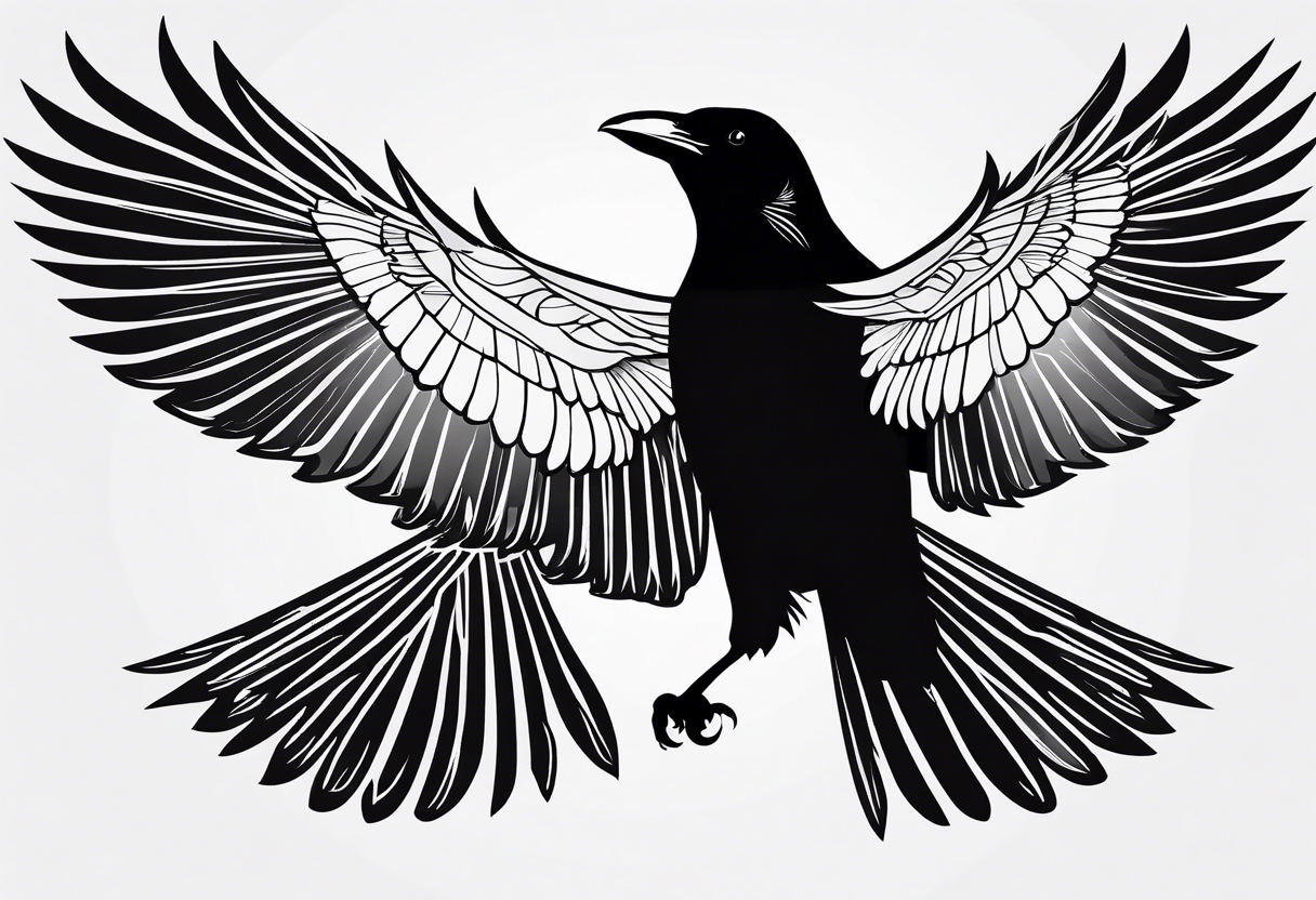 Premium Vector | Crow silhouettes | Crow tattoo, Crow silhouette, Crow  tattoo design