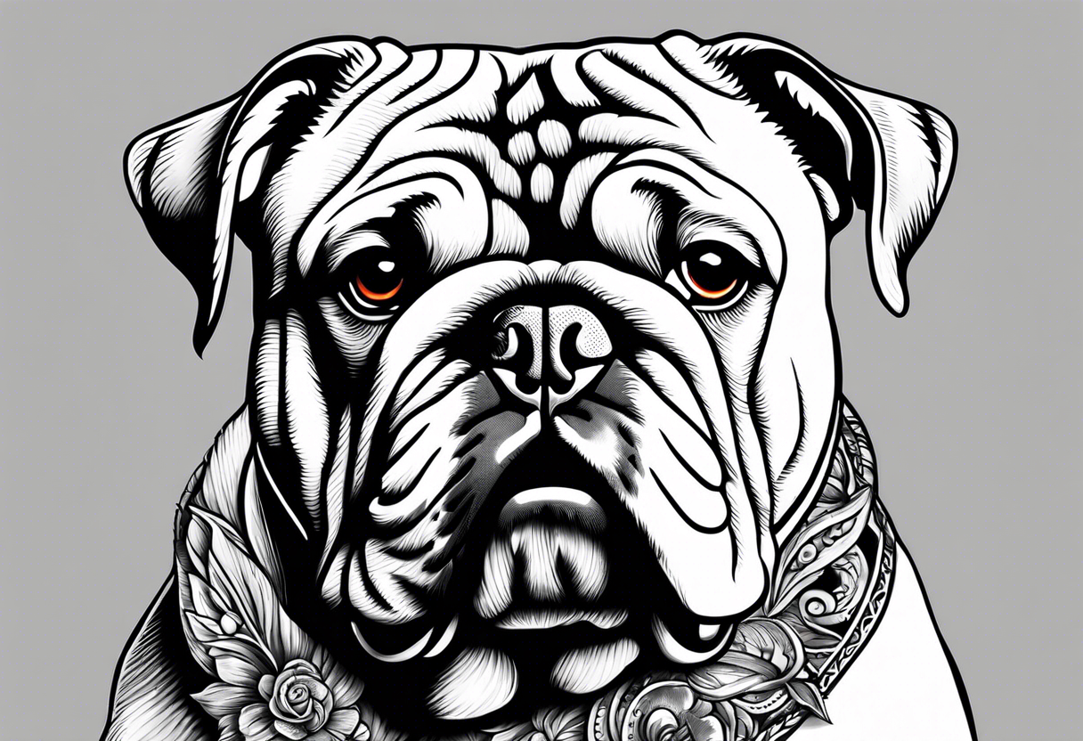 English bulldog tattoo idea