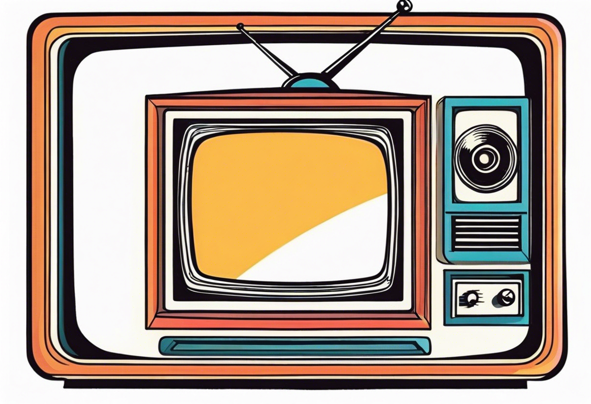 retro television set tattoo idea