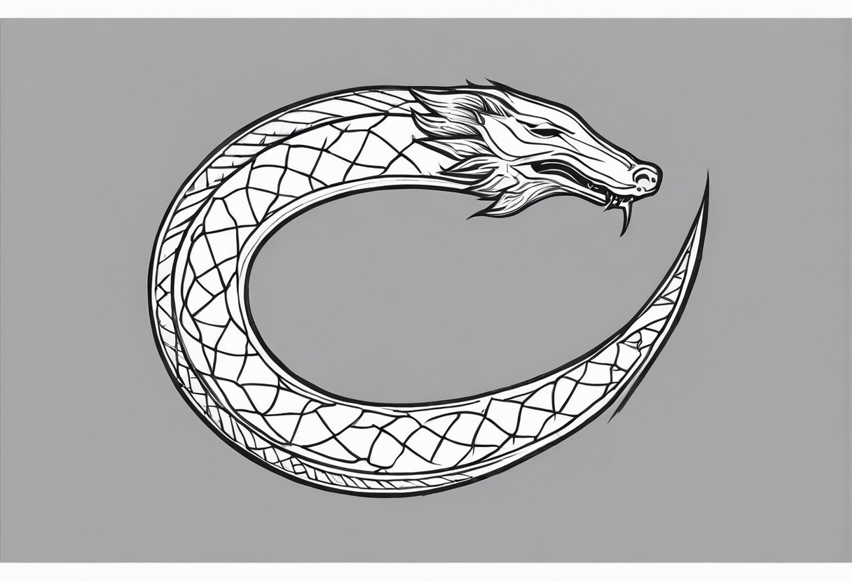 dead ouroboros enthropy tattoo idea