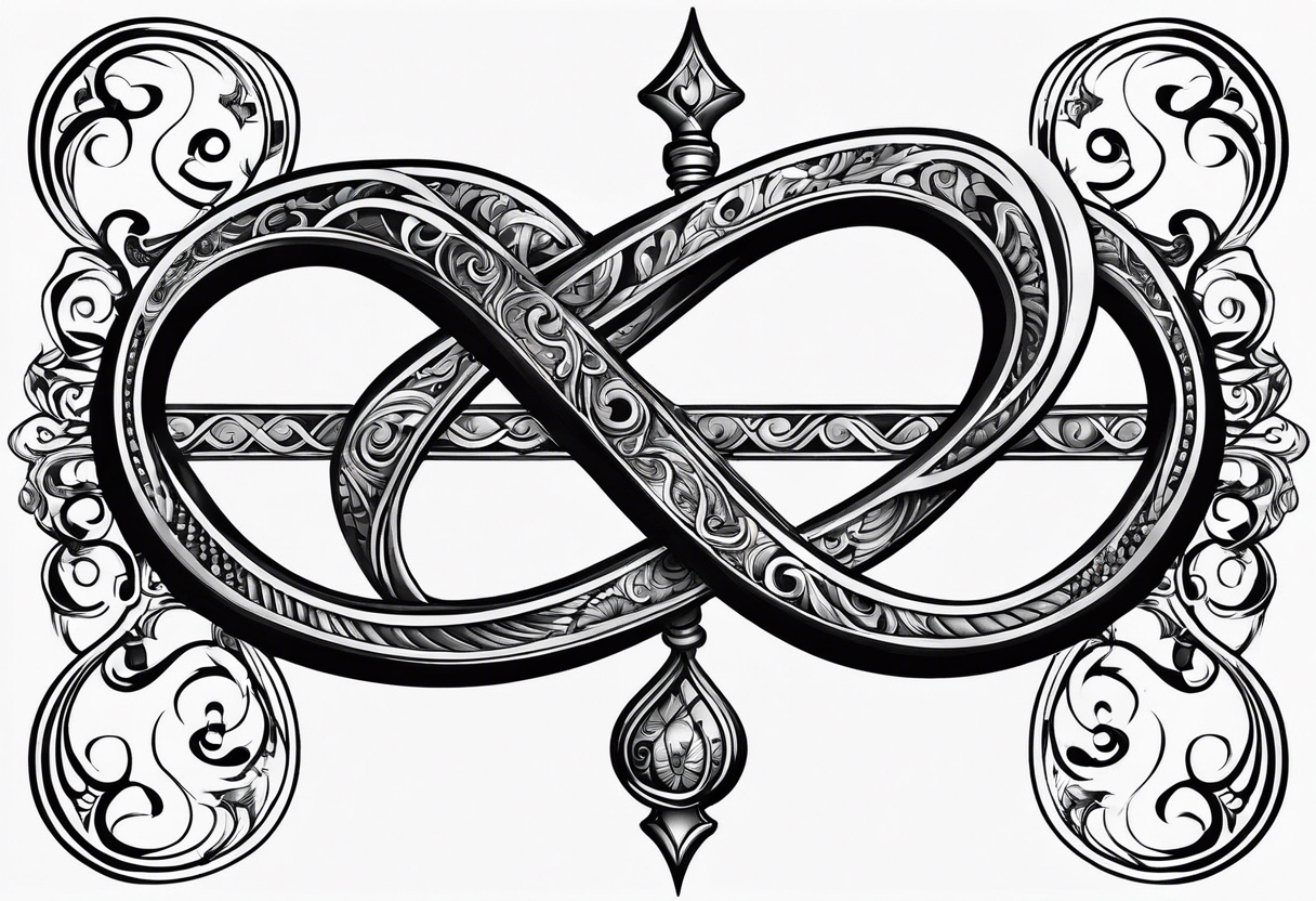 Infinity symbol with suckers tattoo idea