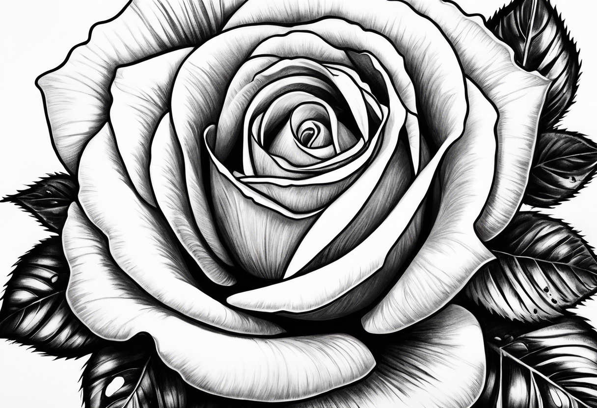 White rose with blood in hand tattoo idea