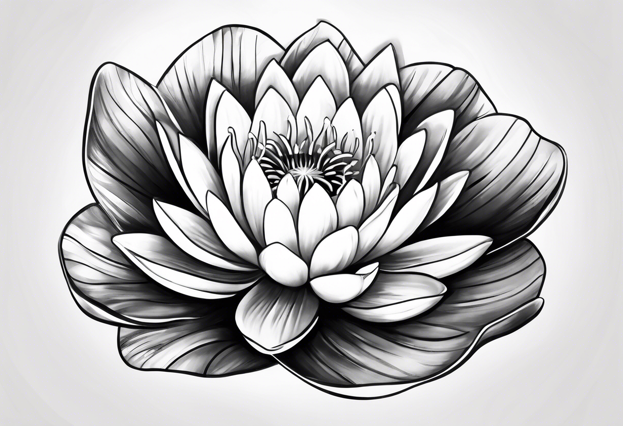 Water lily bouquet tattoo idea