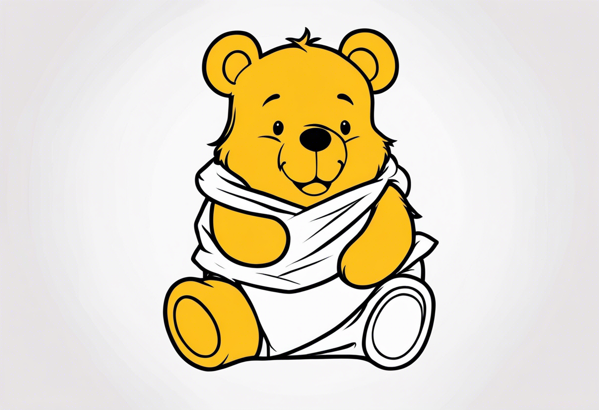 teddy bear pooh tattoo idea