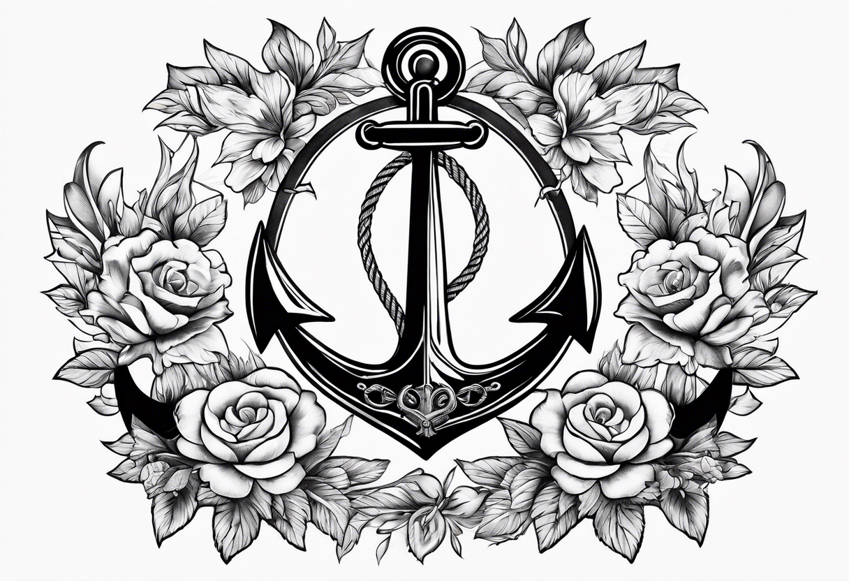 Sailor tattoo of 2 anchors crossed in the middle tattoo idea