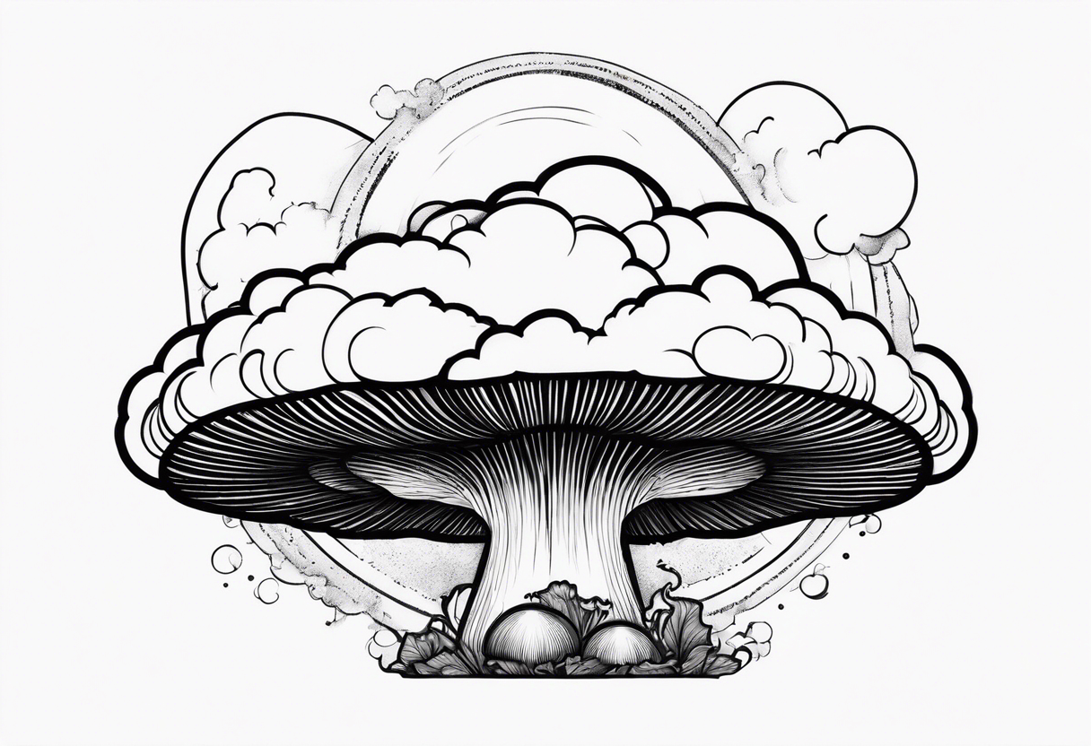 Mushroom cloud from an atomic bomb tattoo idea