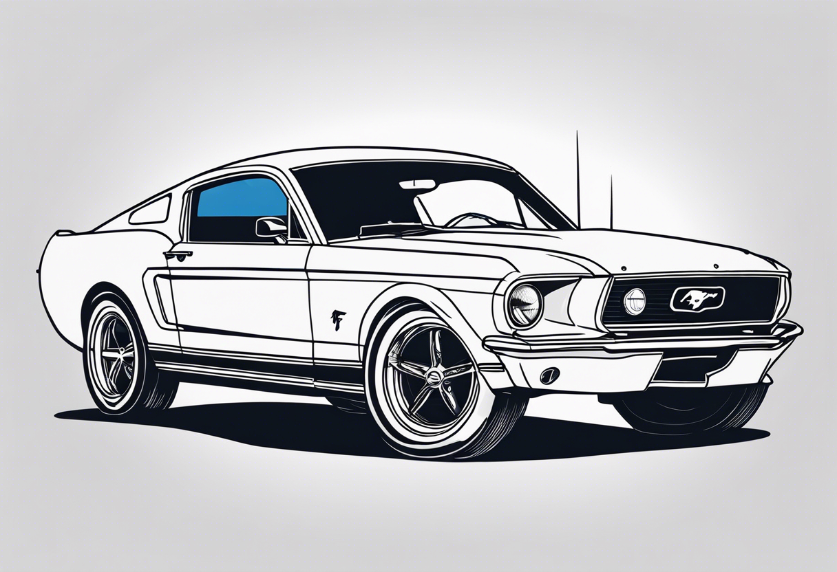 Ford Mustang wedding chapel tattoo idea