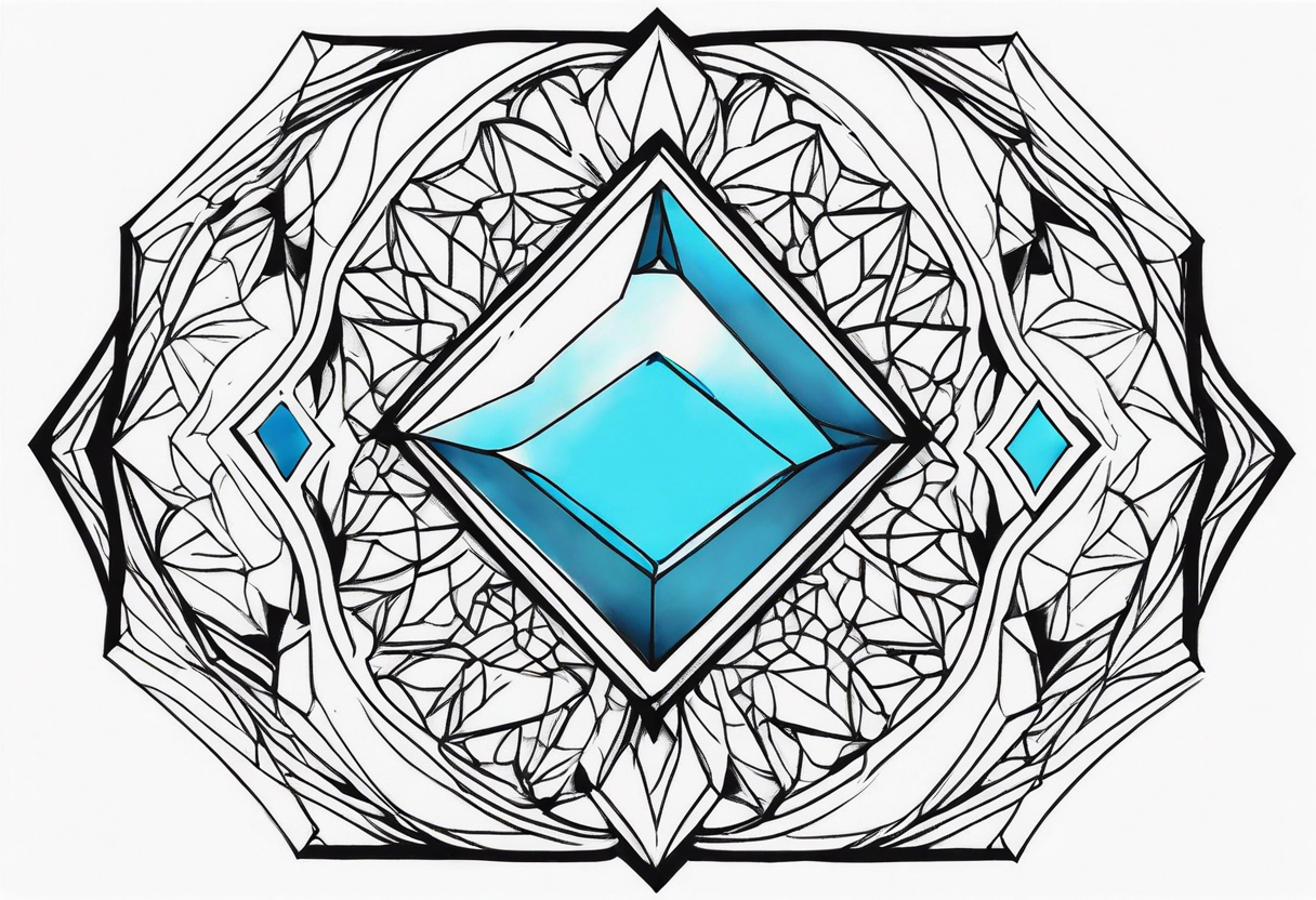 Diamond blue tattoo idea