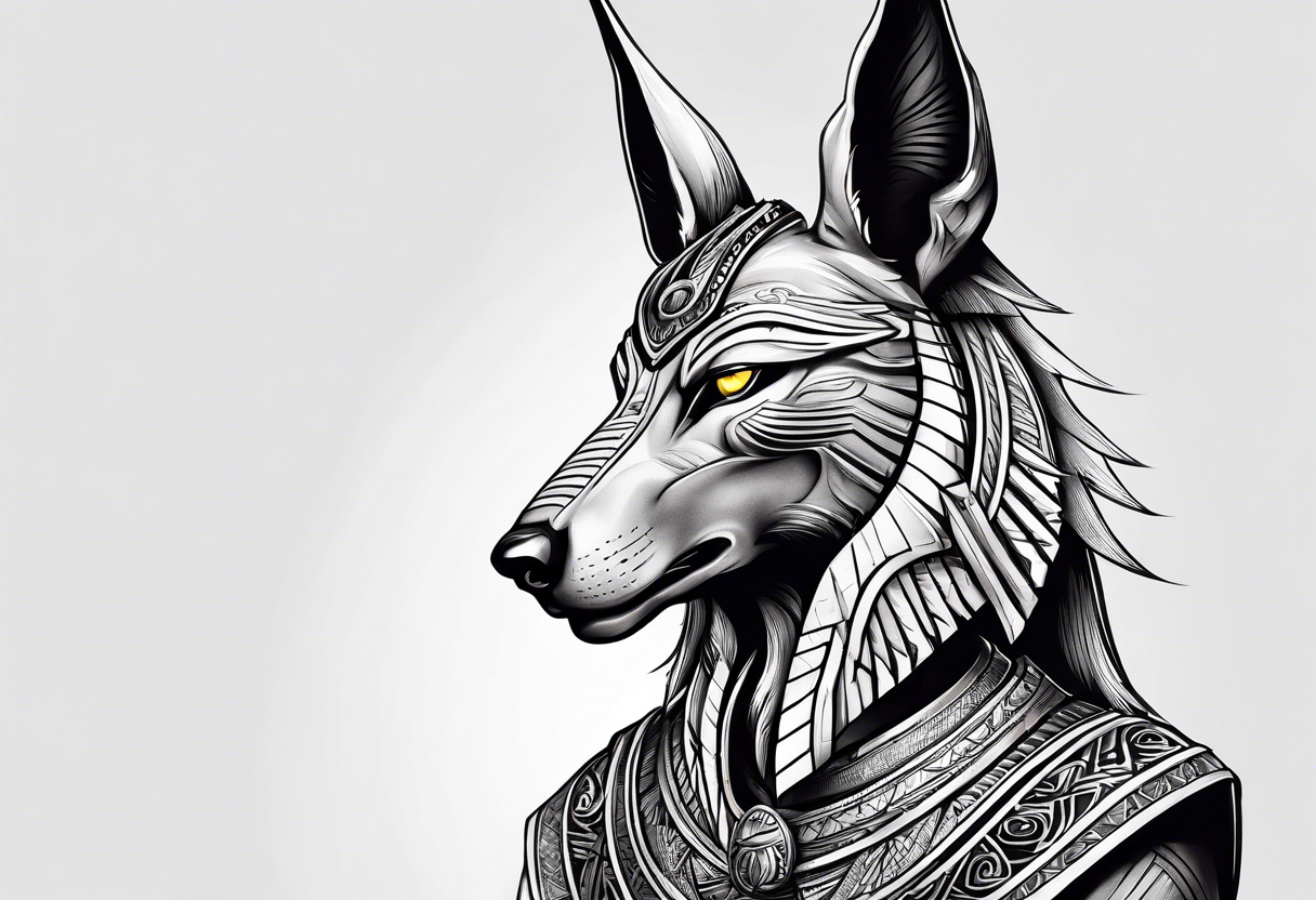 Angry Anubis tattoo idea