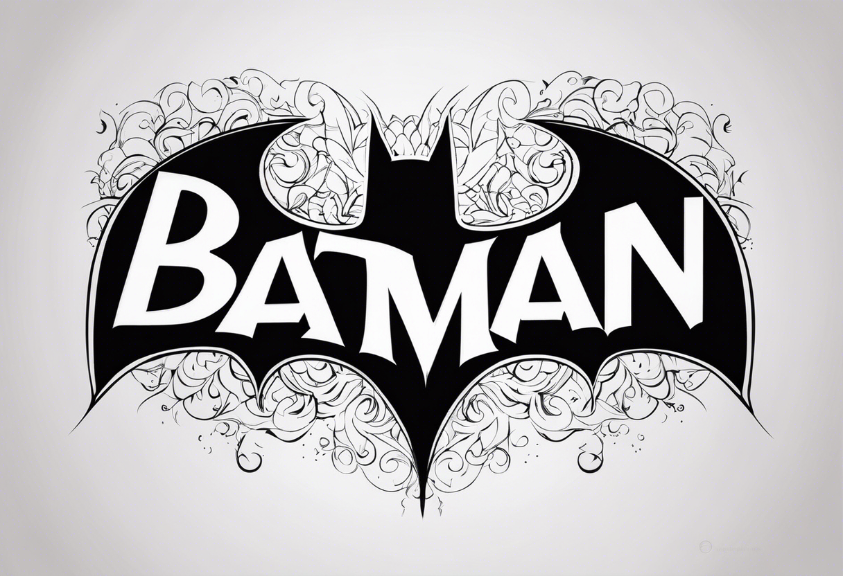 batman logo tattoo idea