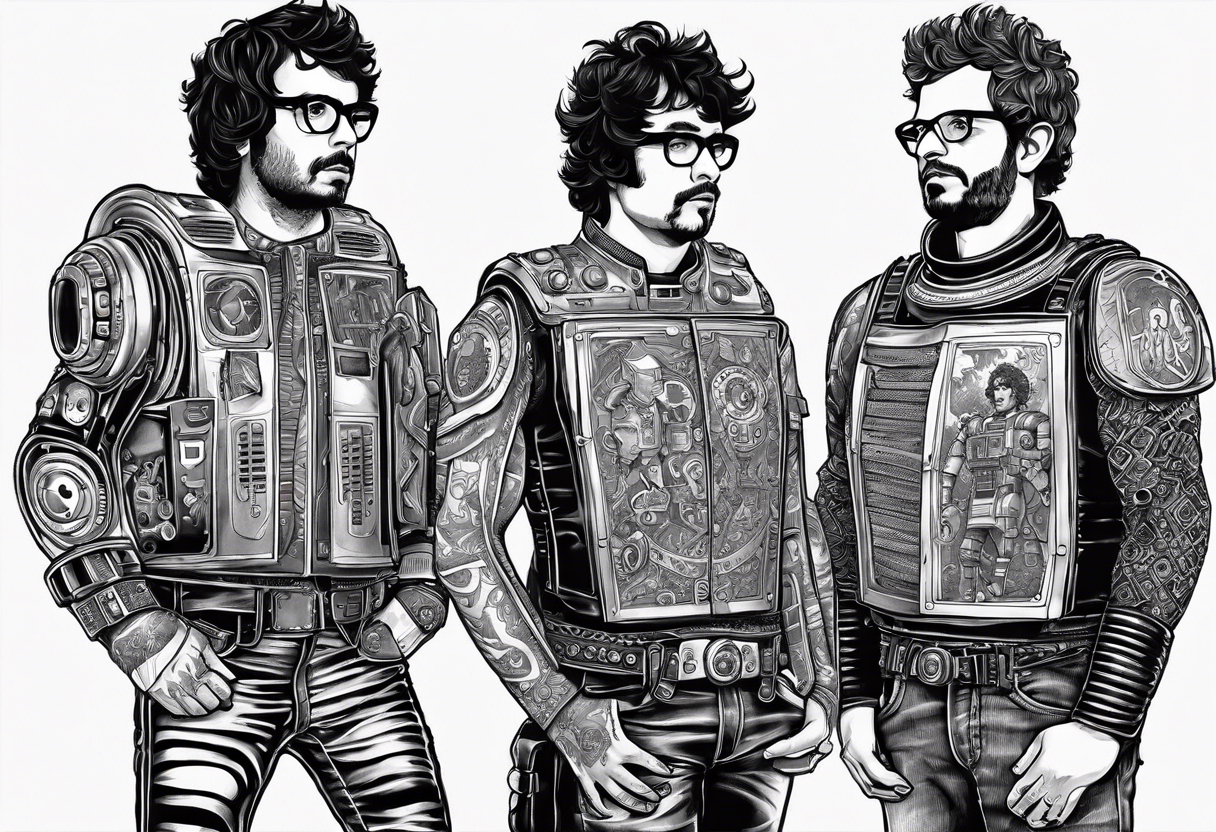 Flight Of The Conchords band dressed in robot costumes tattoo idea