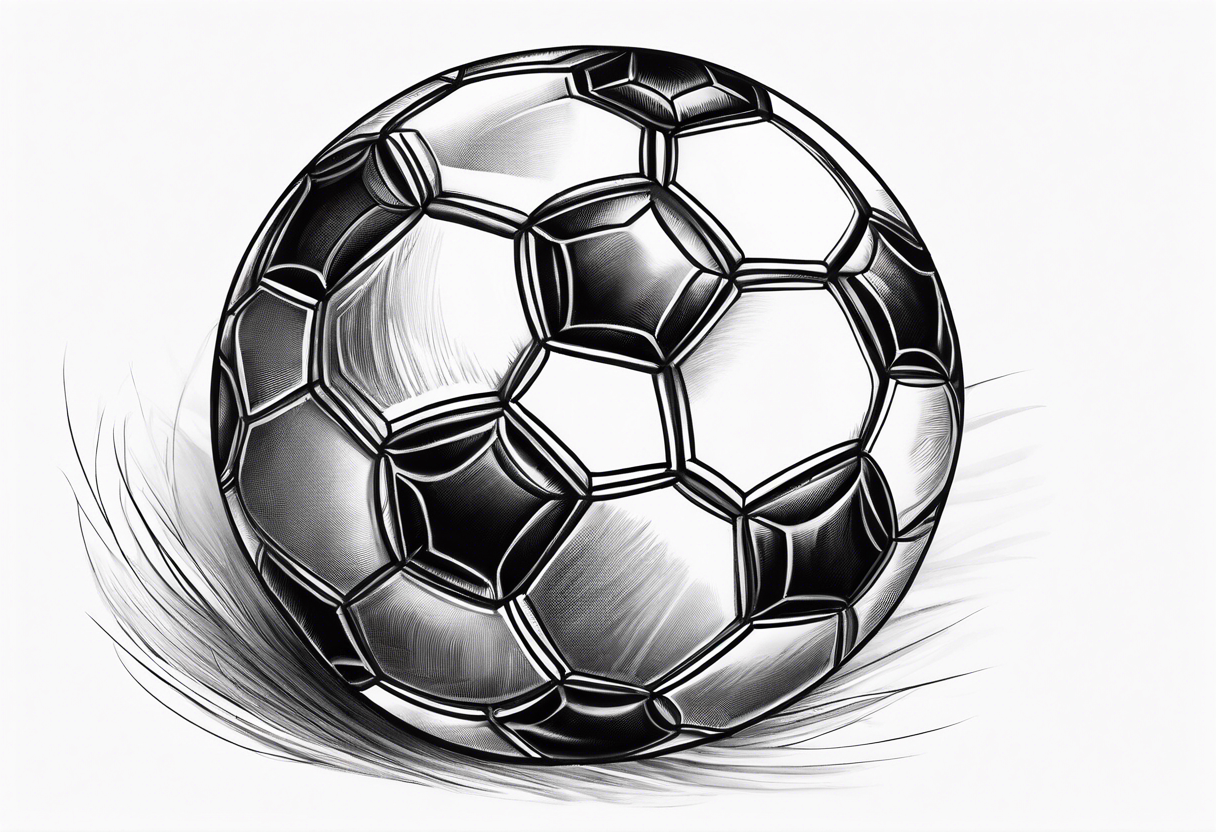 Small soccer ball tattoo idea