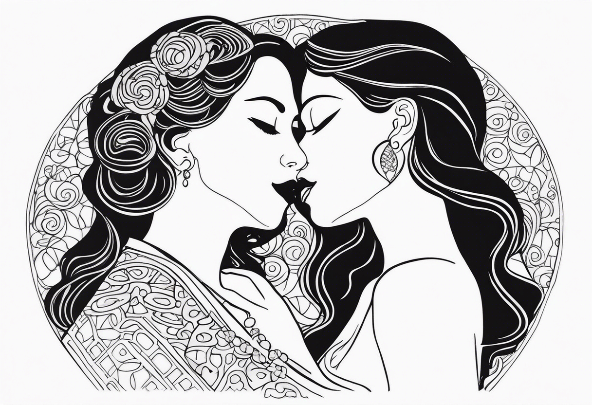 a kiss by gustav klimt tattoo idea