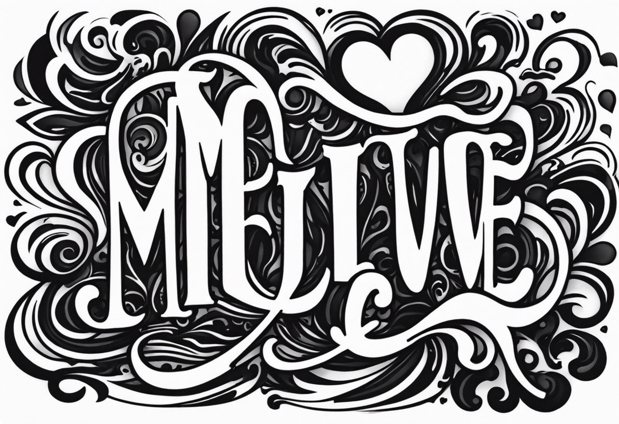 Melting LOVE tattoo idea