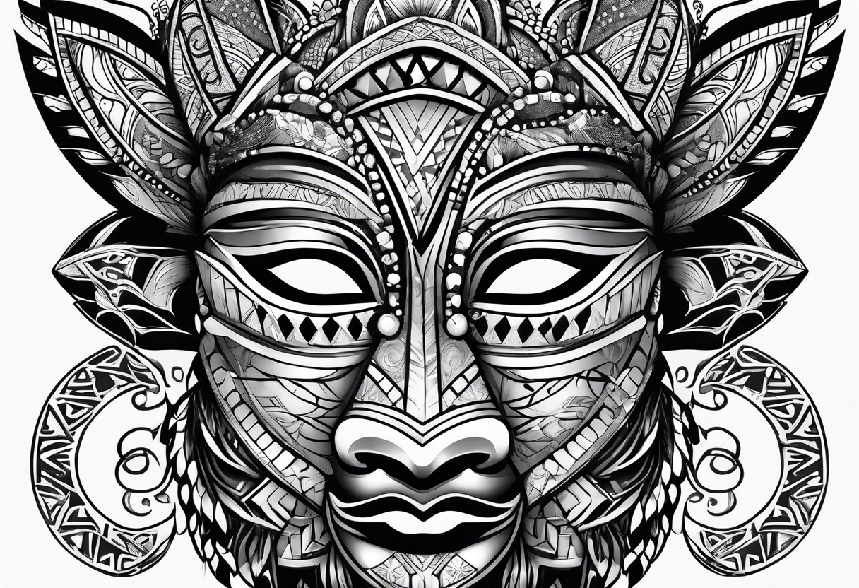 African masks tattoo idea