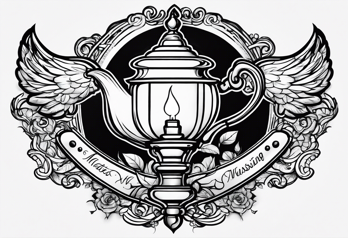 Lamp of nursing tattoo idea