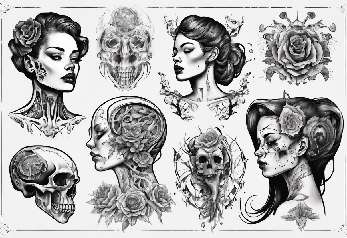 The anatomy of the female human tattoo idea