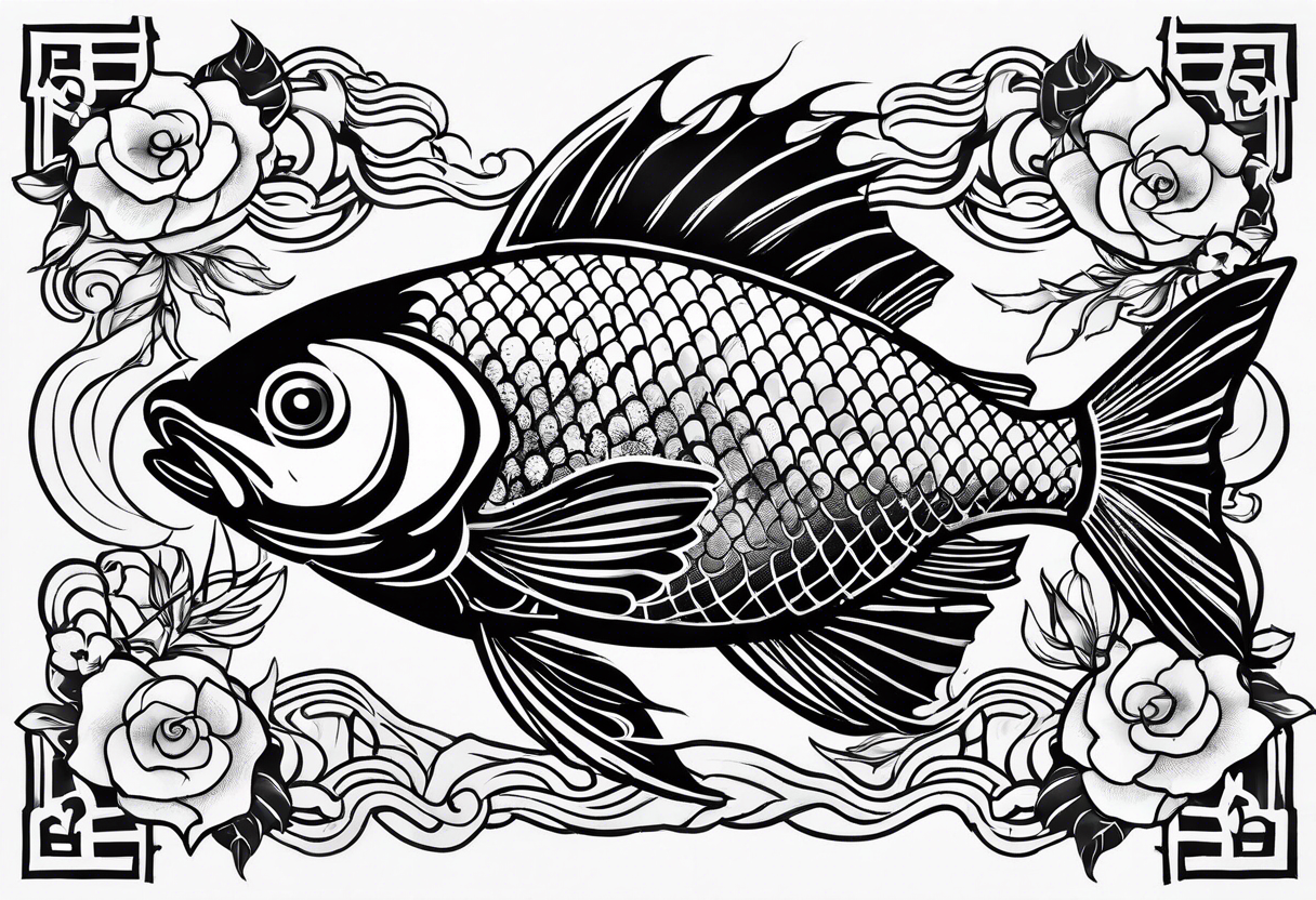 coyfish japanese style tattoo idea