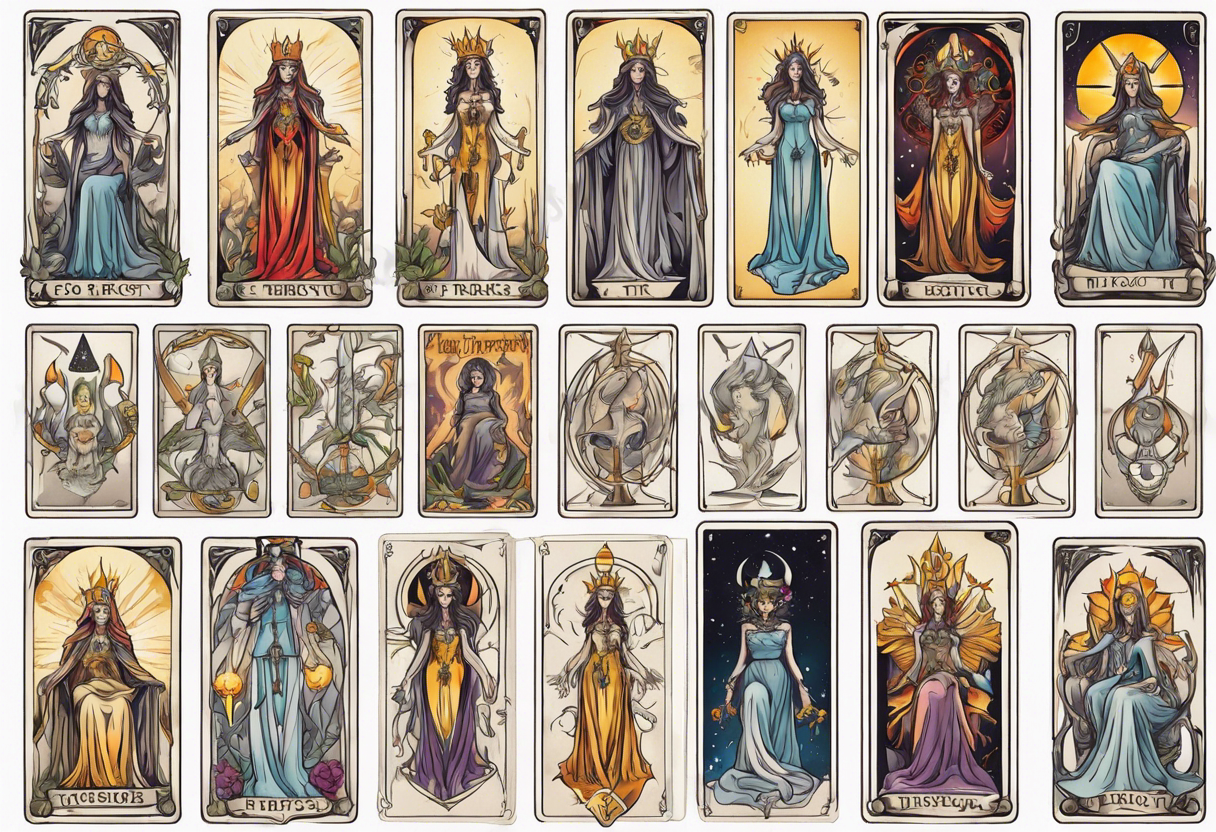 high priestess tarot card tattoo idea