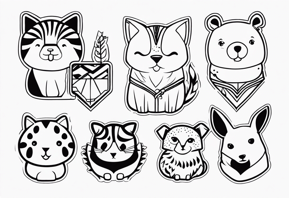 animal party tattoo idea