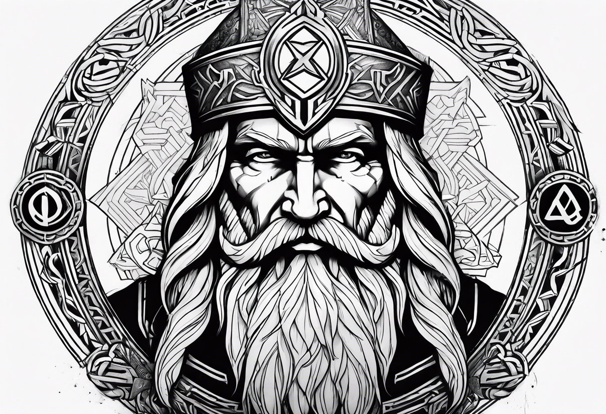 Odin of Rune symbol tattoo idea