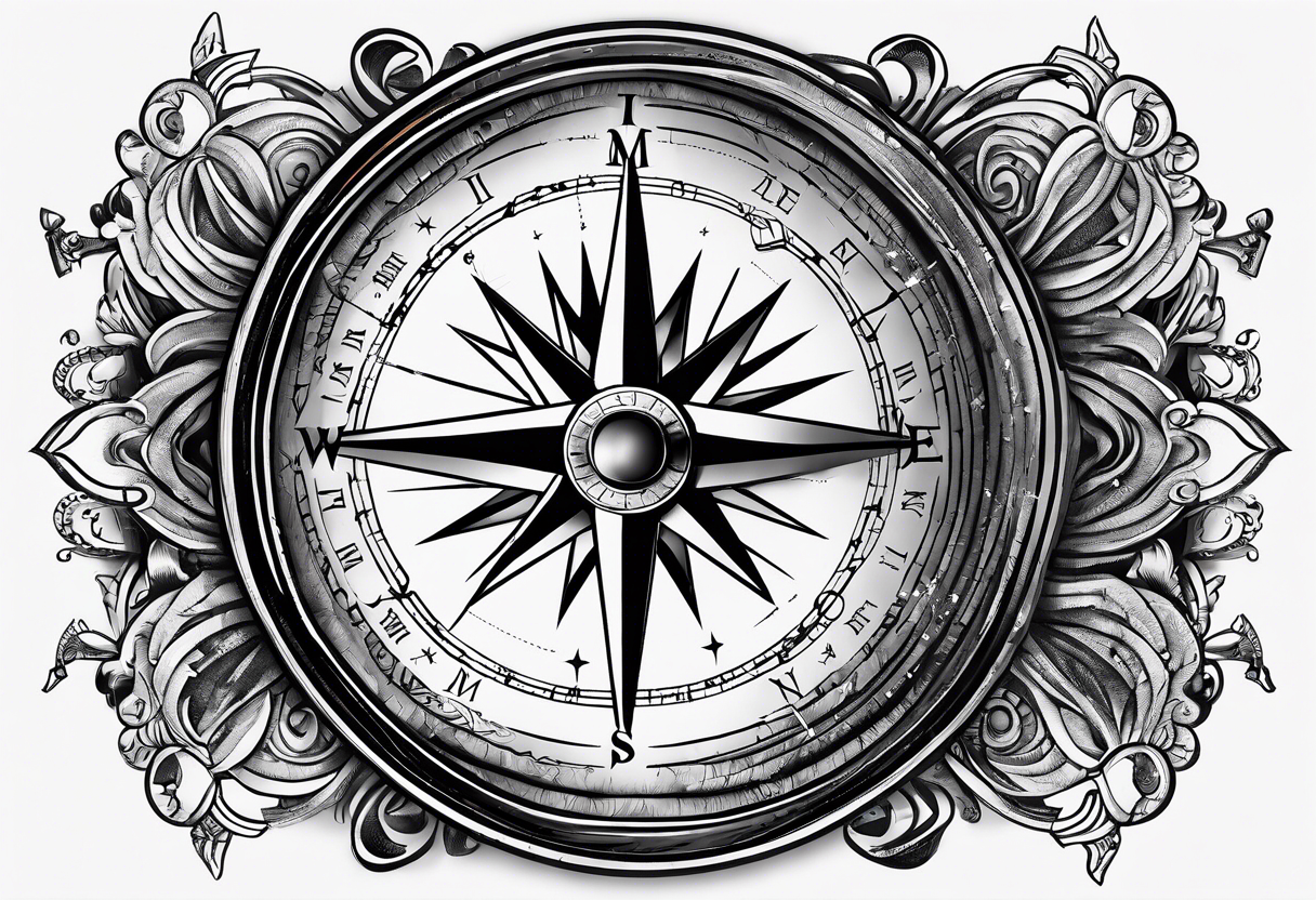 Broken compass with the wording, " I choose my own direction. " tattoo idea