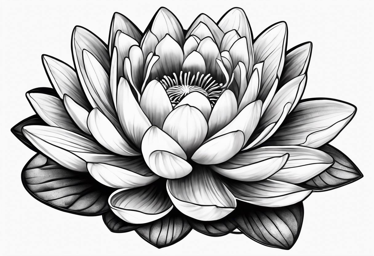 Water lily bouquet tattoo idea