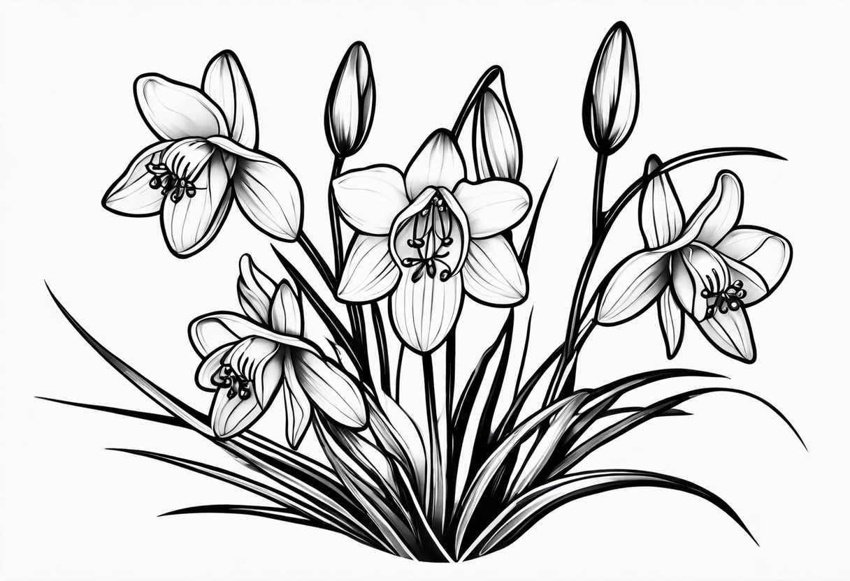 Snowdrop flower tattoo idea