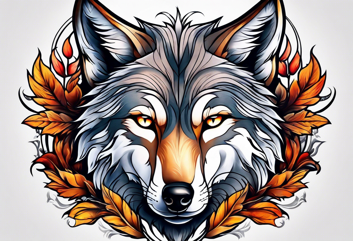 Hybrid between wolf and fox tattoo idea