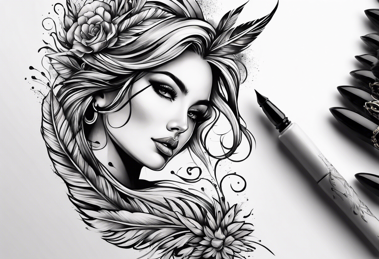 quill pen tattoo idea