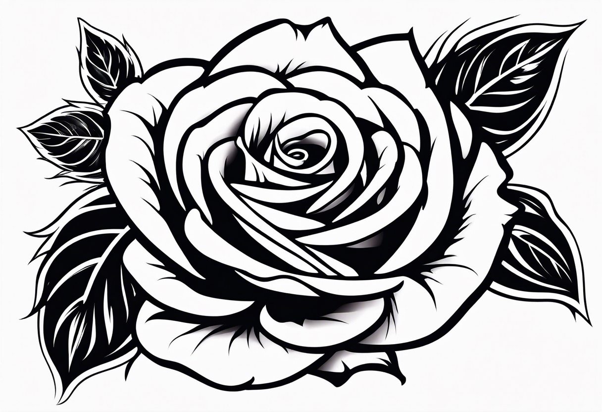 simple rose tattoo tattoo idea