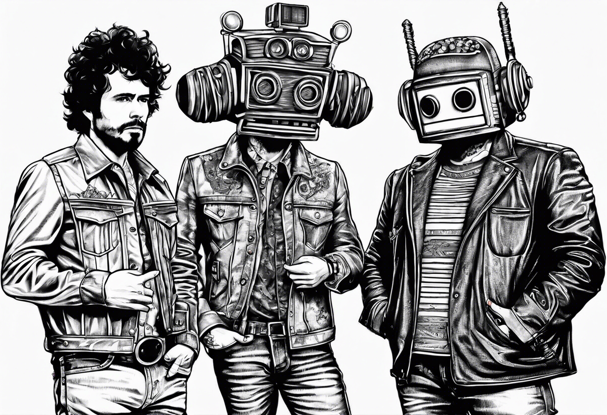 Flight Of The Conchords band dressed in robot costumes tattoo idea