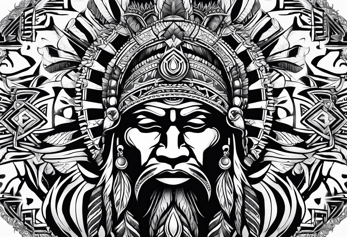 tribal chief tattoo idea