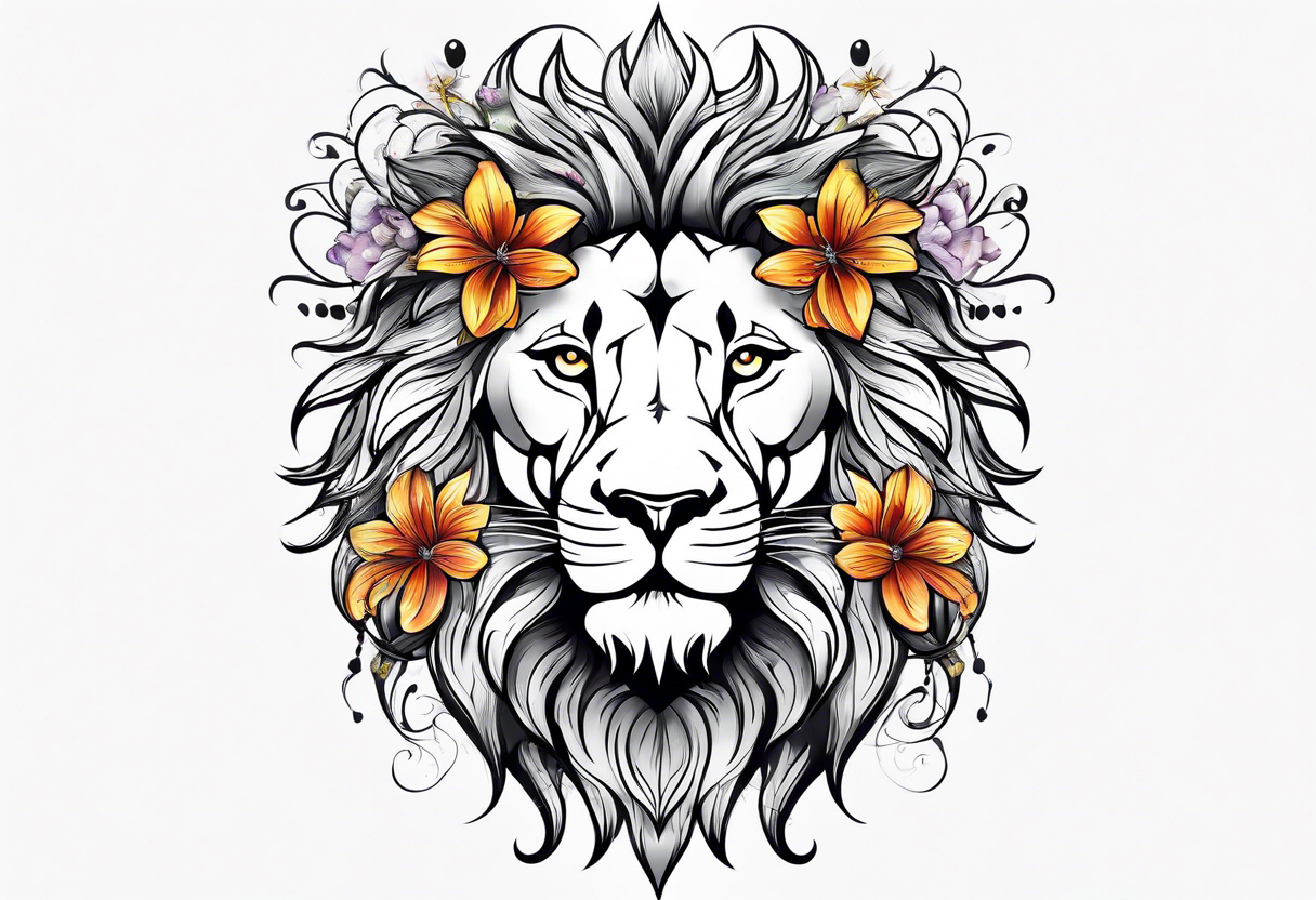 Premium Vector | Floral lion face svg, arrow lion svg design illustration  premium vector