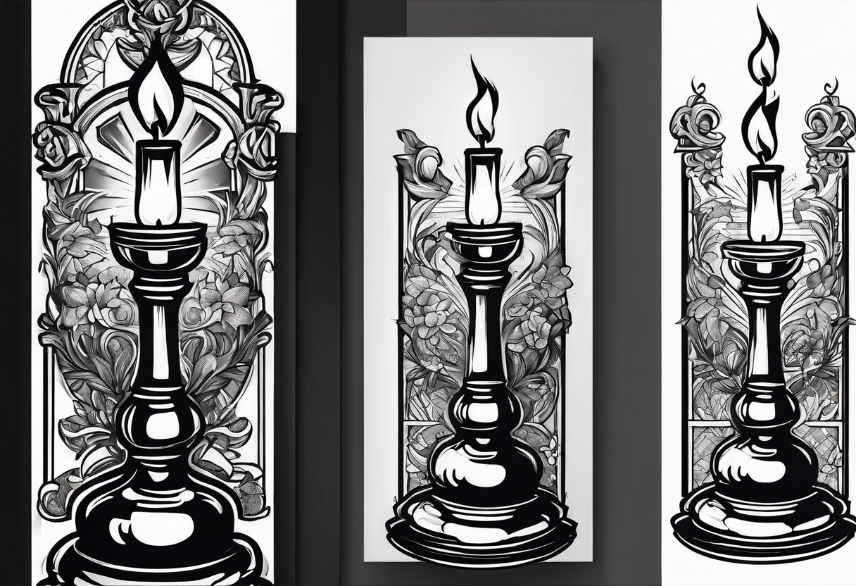 discipline above stock market candlestick tattoo idea