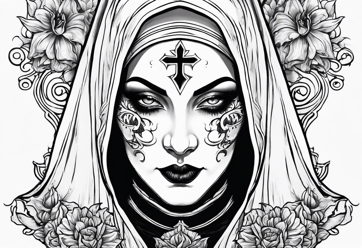 Evil nun. Demons tattoo idea