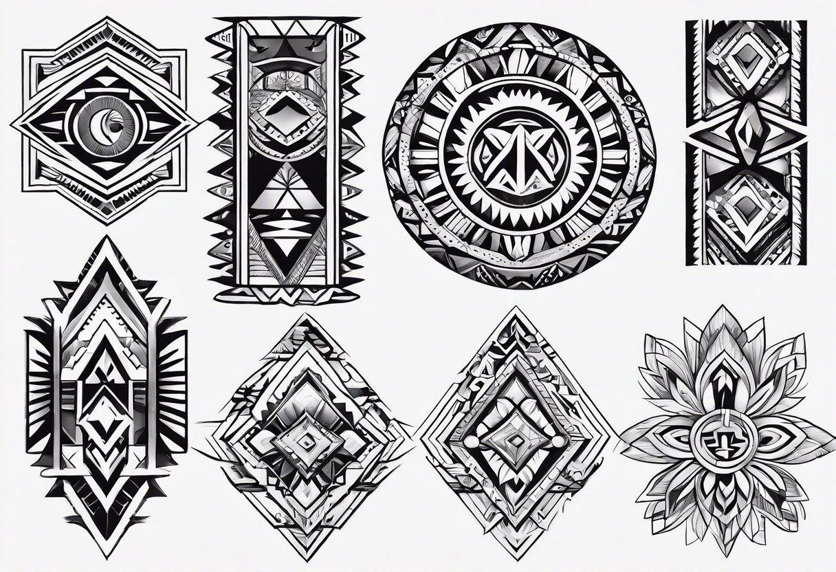 Navajo tribe symbols for forearm tattoo idea