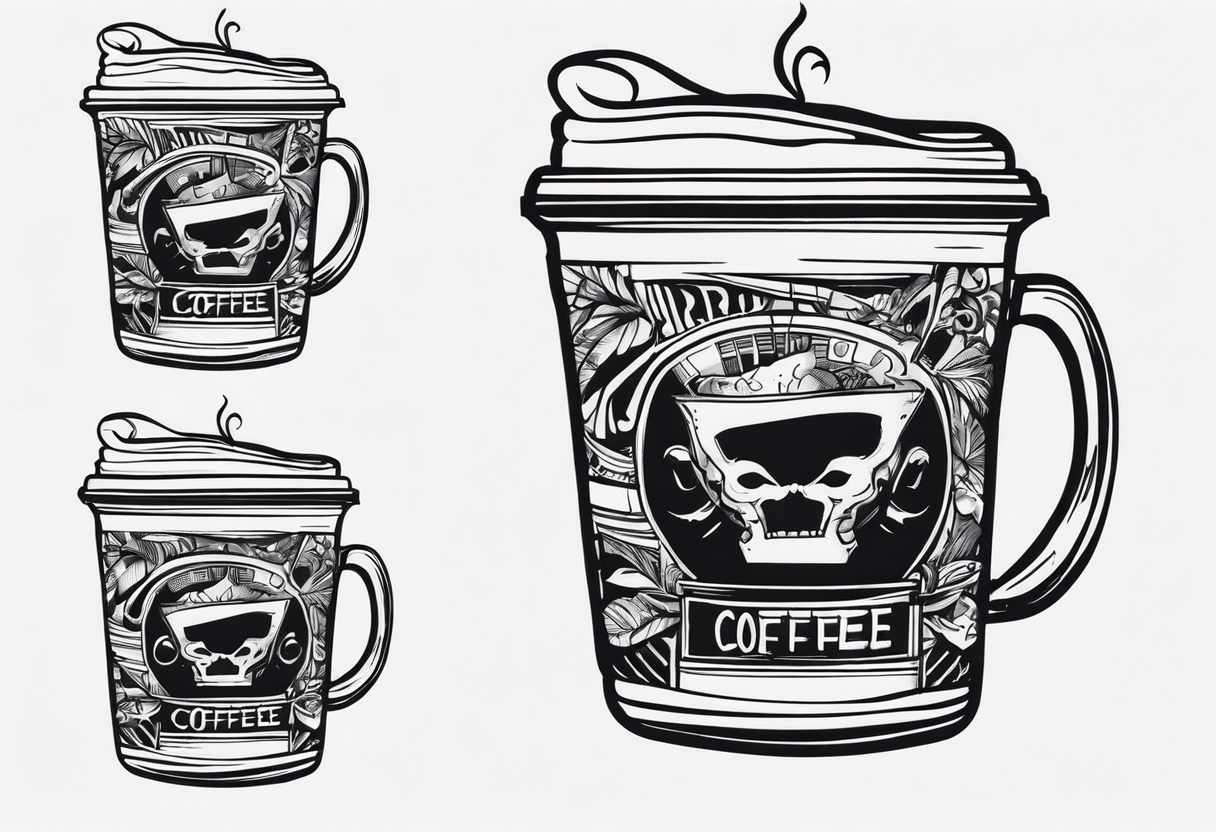 punk rock coffee tattoo idea