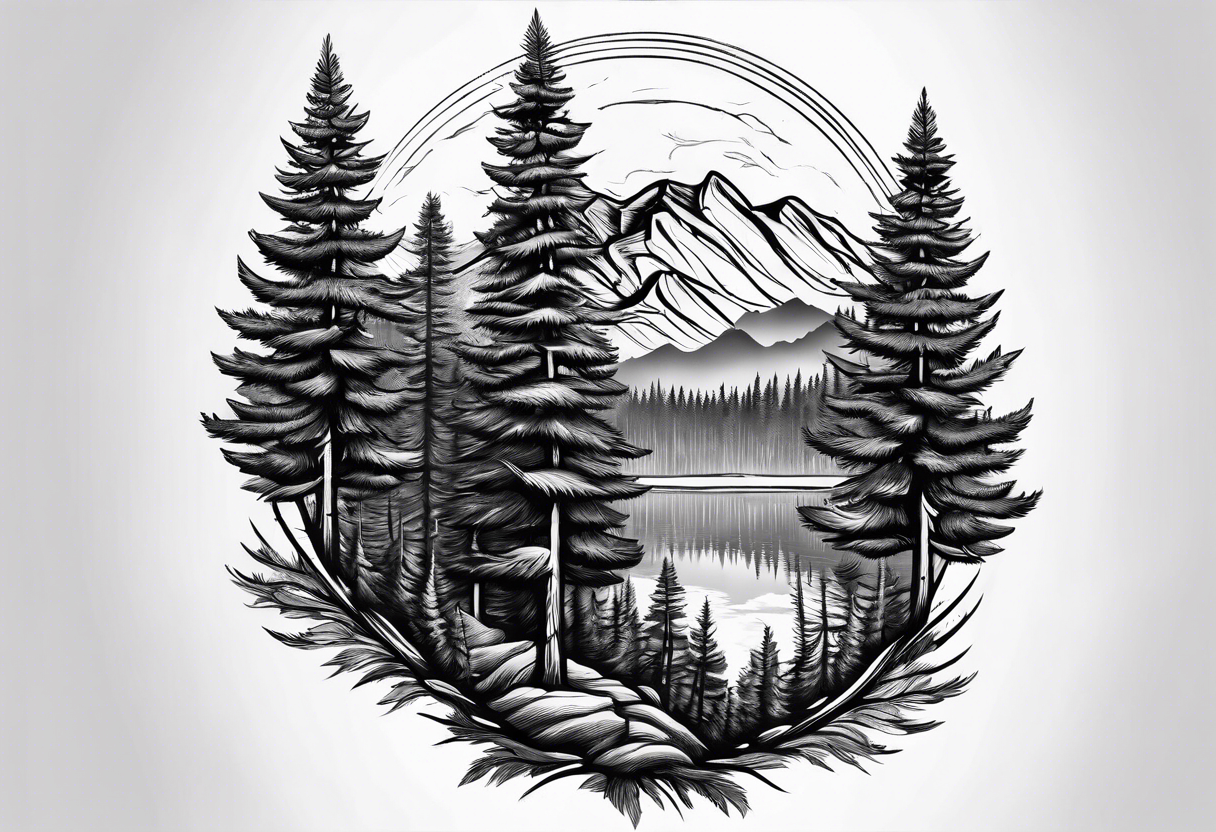 Douglas fir
Single tree tattoo idea