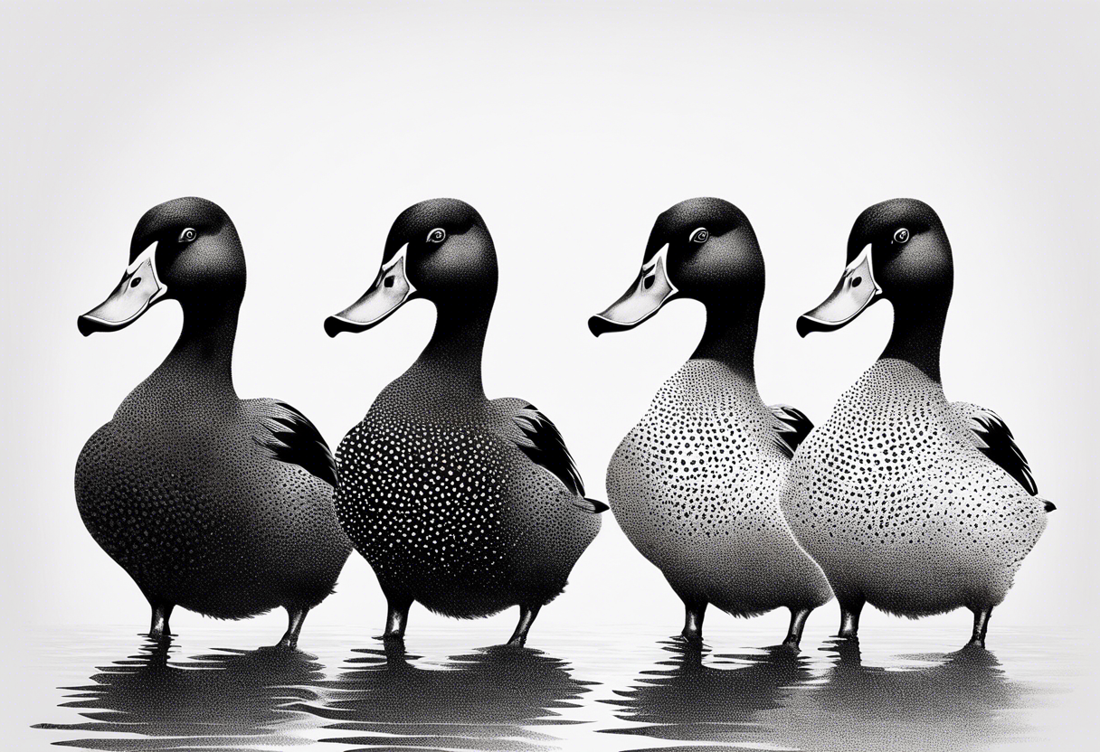 three ducks in a row tattoo idea