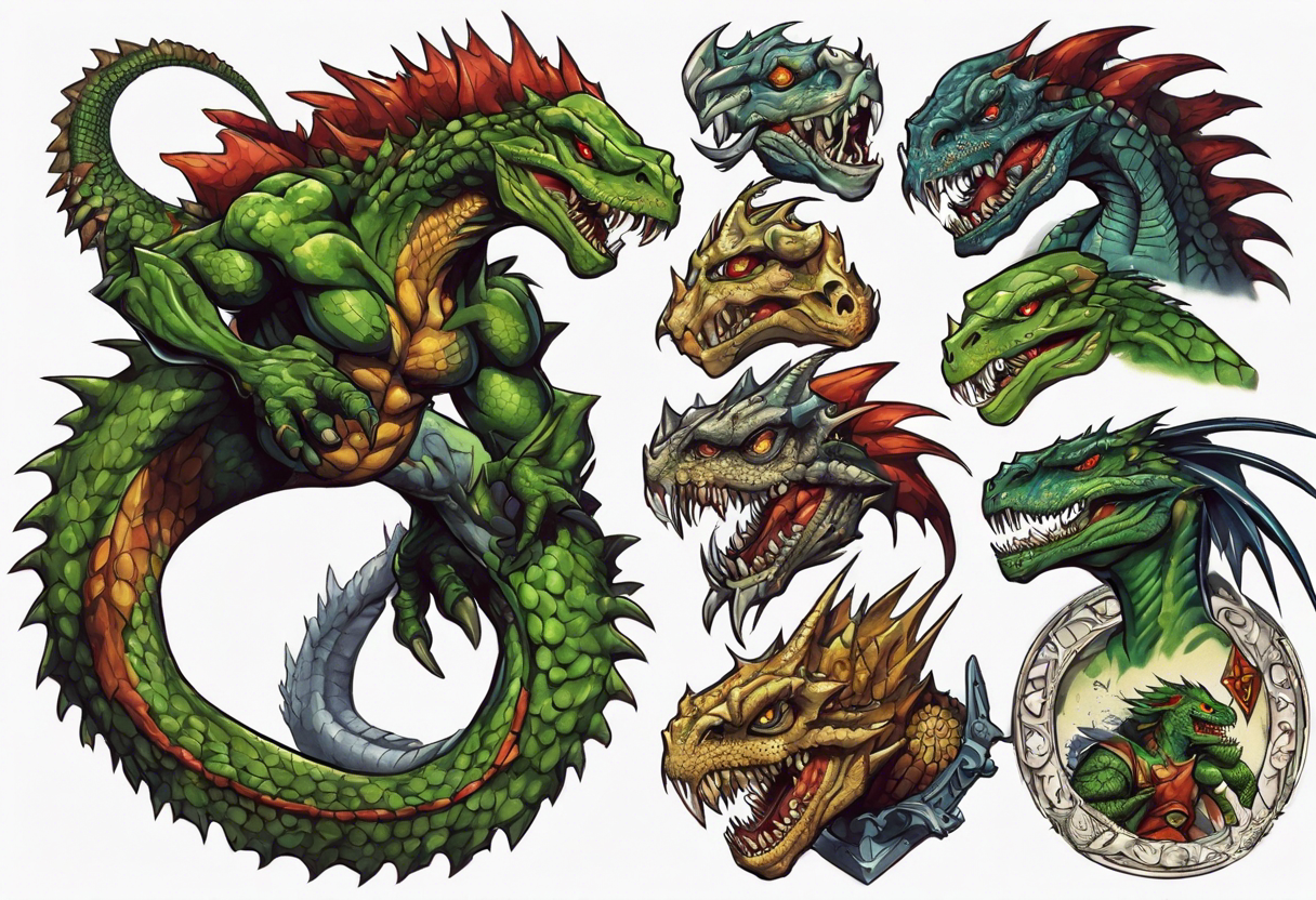 full heroes of might and magic 3 lizardman tattoo idea