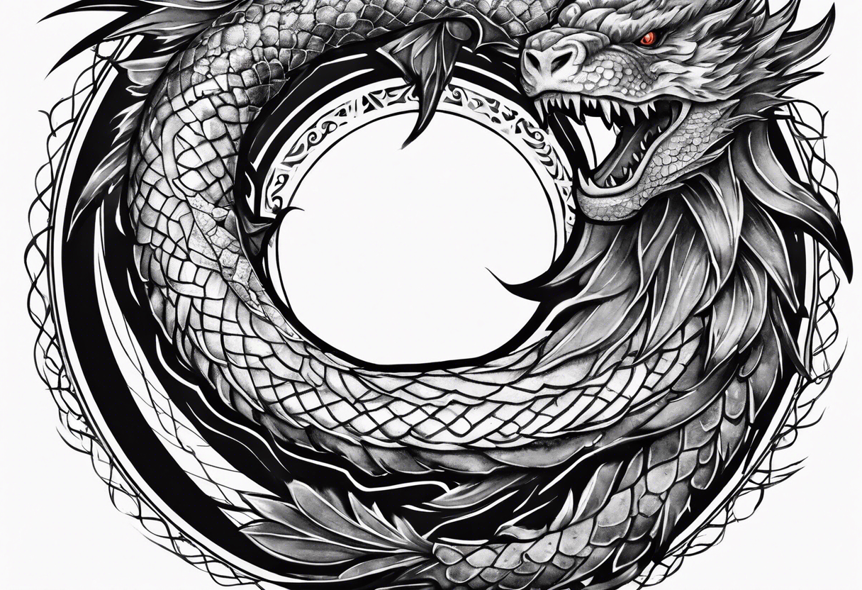 dead ouroboros tattoo idea