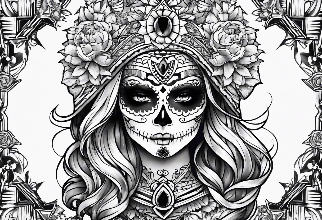 santa muerta tattoo idea