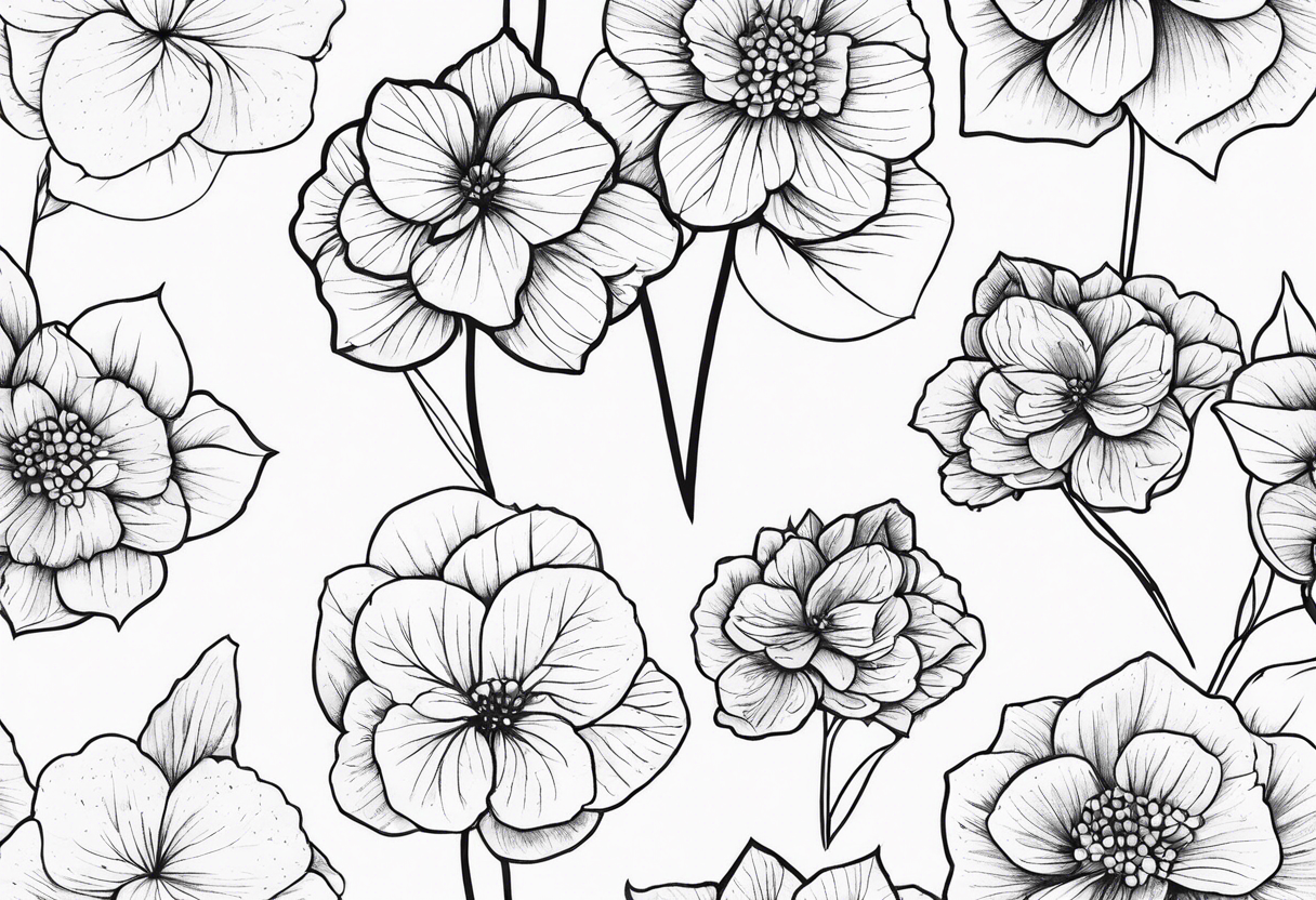 Flowers hydrangeas tattoo idea