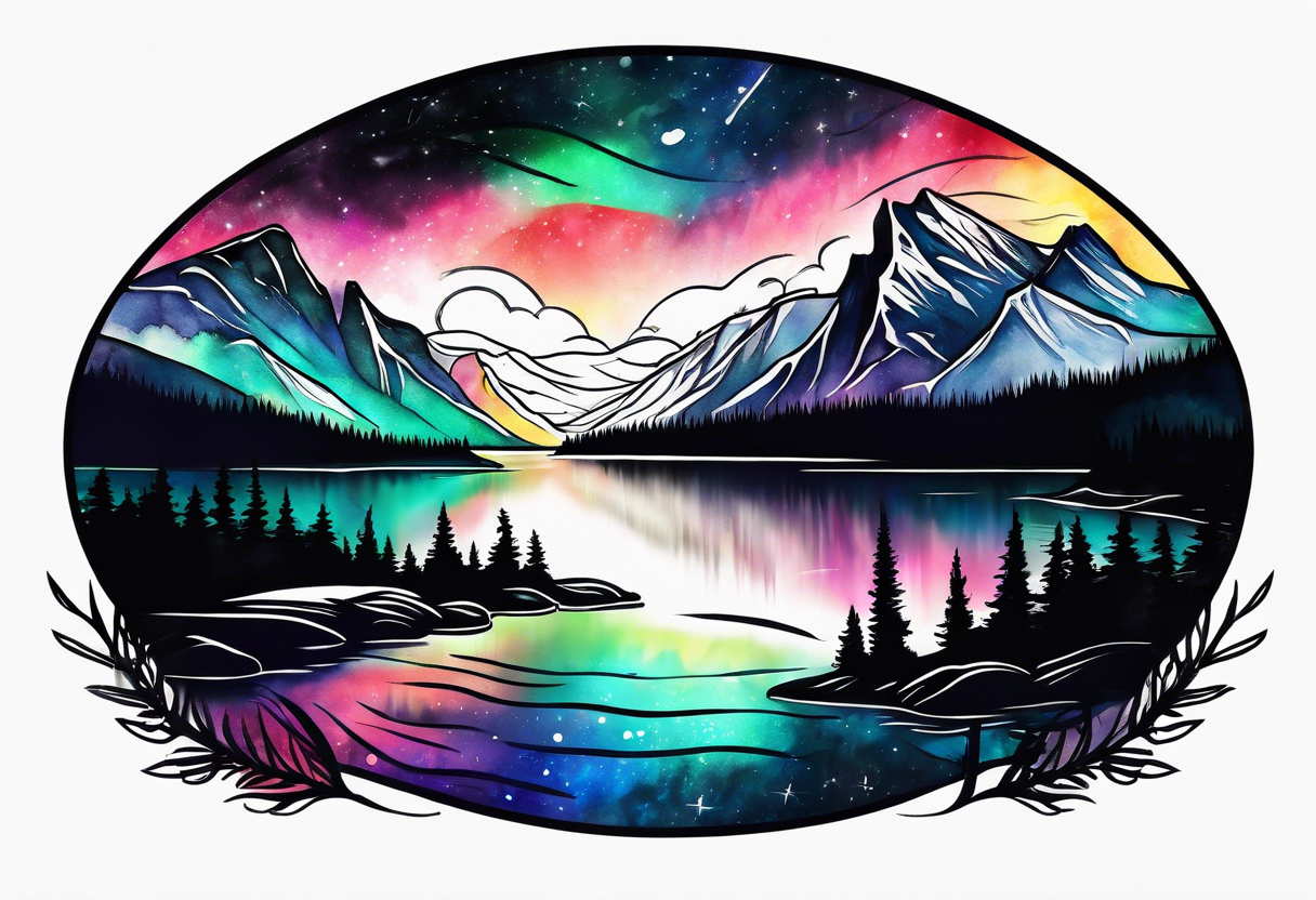 Northern lights tattoo idea